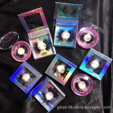 Wholesale price 5d super fluffy mink eyelashes strip eyelashes Customized packaging